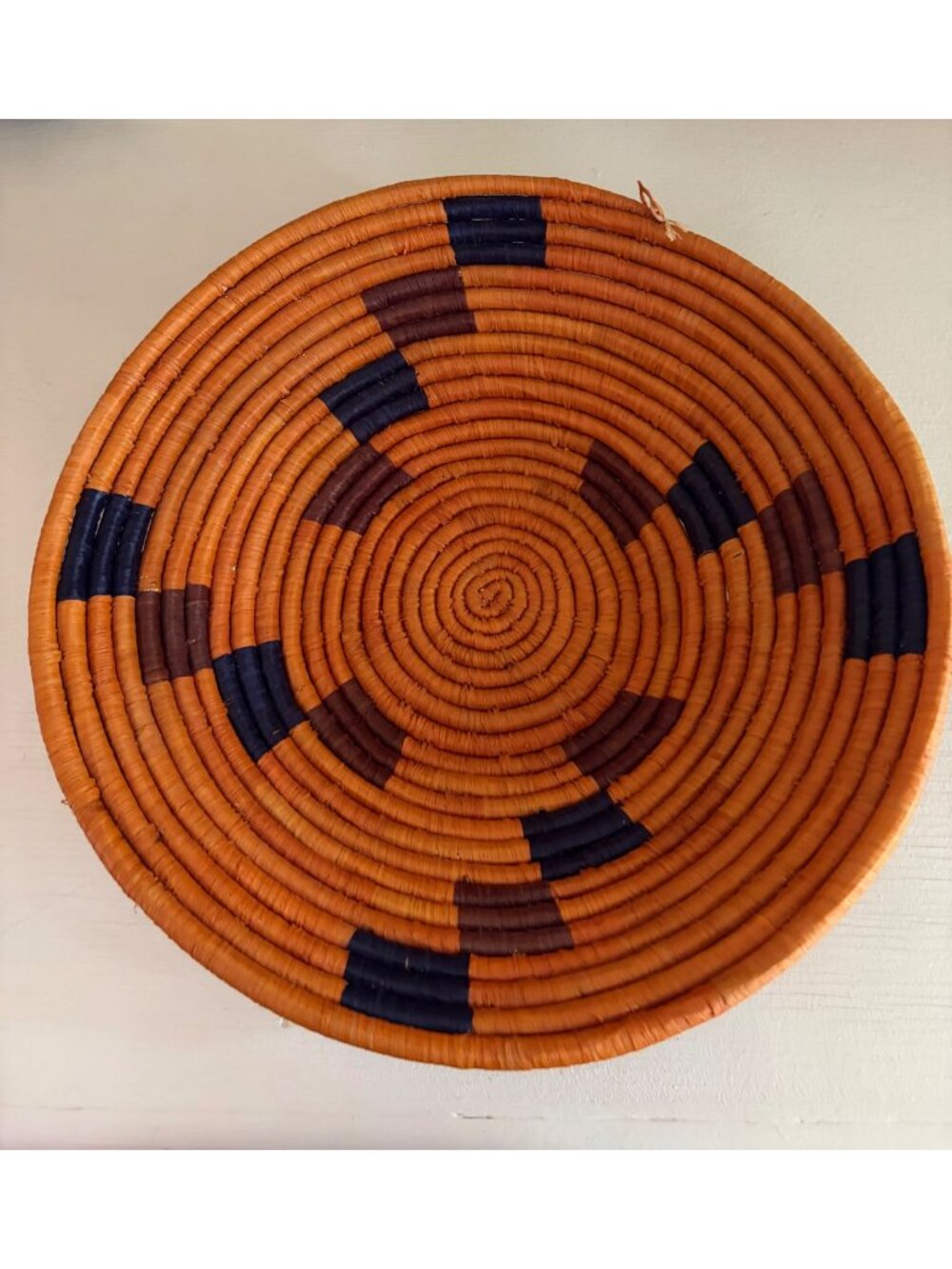Round Decor Hand-woven Coiled Basket Bowl Bright Earthy